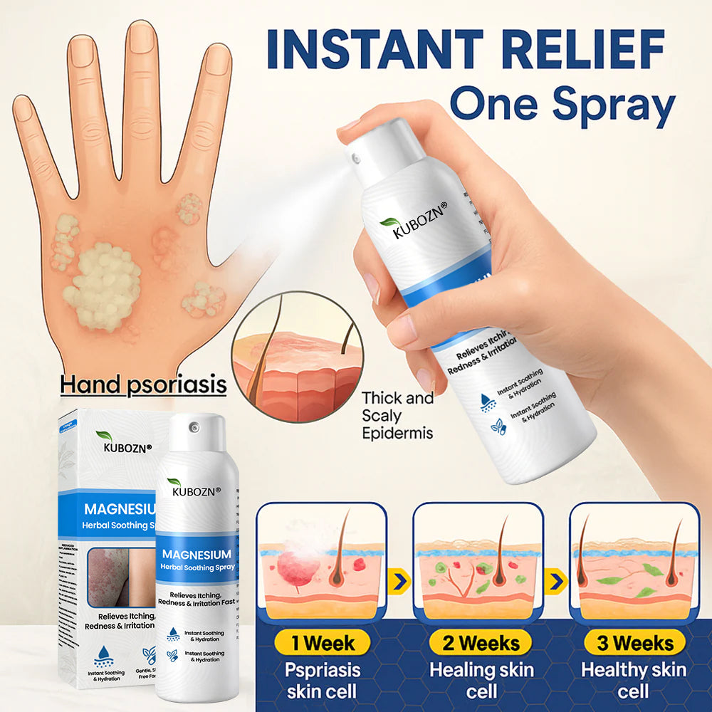 ⚕️ KUBOZN® Magnesium Herbal Psoriasis Spray ⚡3-MINUTE RELIEF