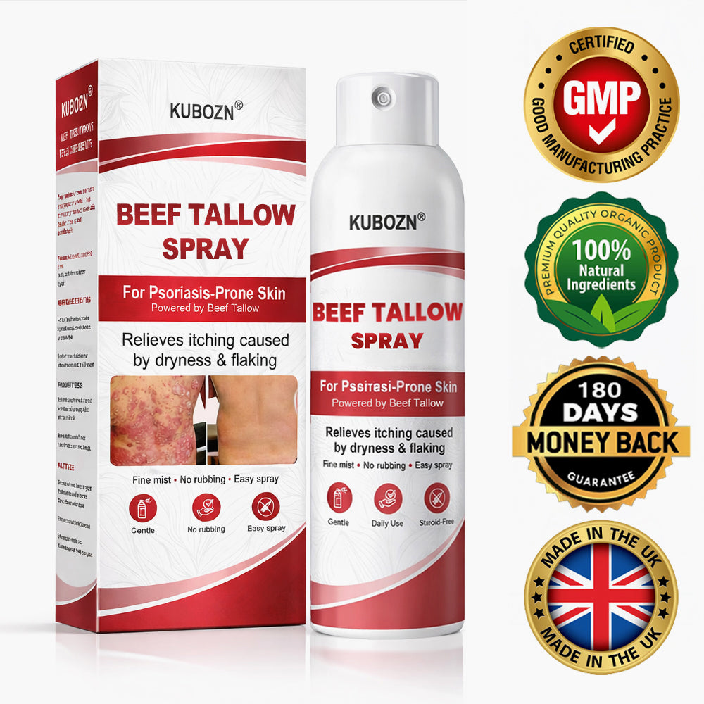 KUBOZN® Beef Tallow Spray — The No-Rub Relief for Psoriasis-Prone Skin✨ (offer)