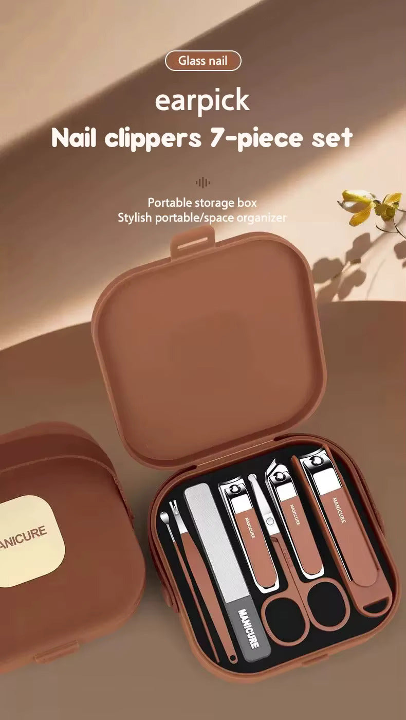 Healrize®🎁 Holiday Limited-Time Offer 💅 Anti-Splash Nail Clipper Set - 7 PCS Manicure Protection Tools 🛡️✨