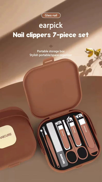 Healrize®🎁 Holiday Limited-Time Offer 💅 Anti-Splash Nail Clipper Set - 7 PCS Manicure Protection Tools 🛡️✨