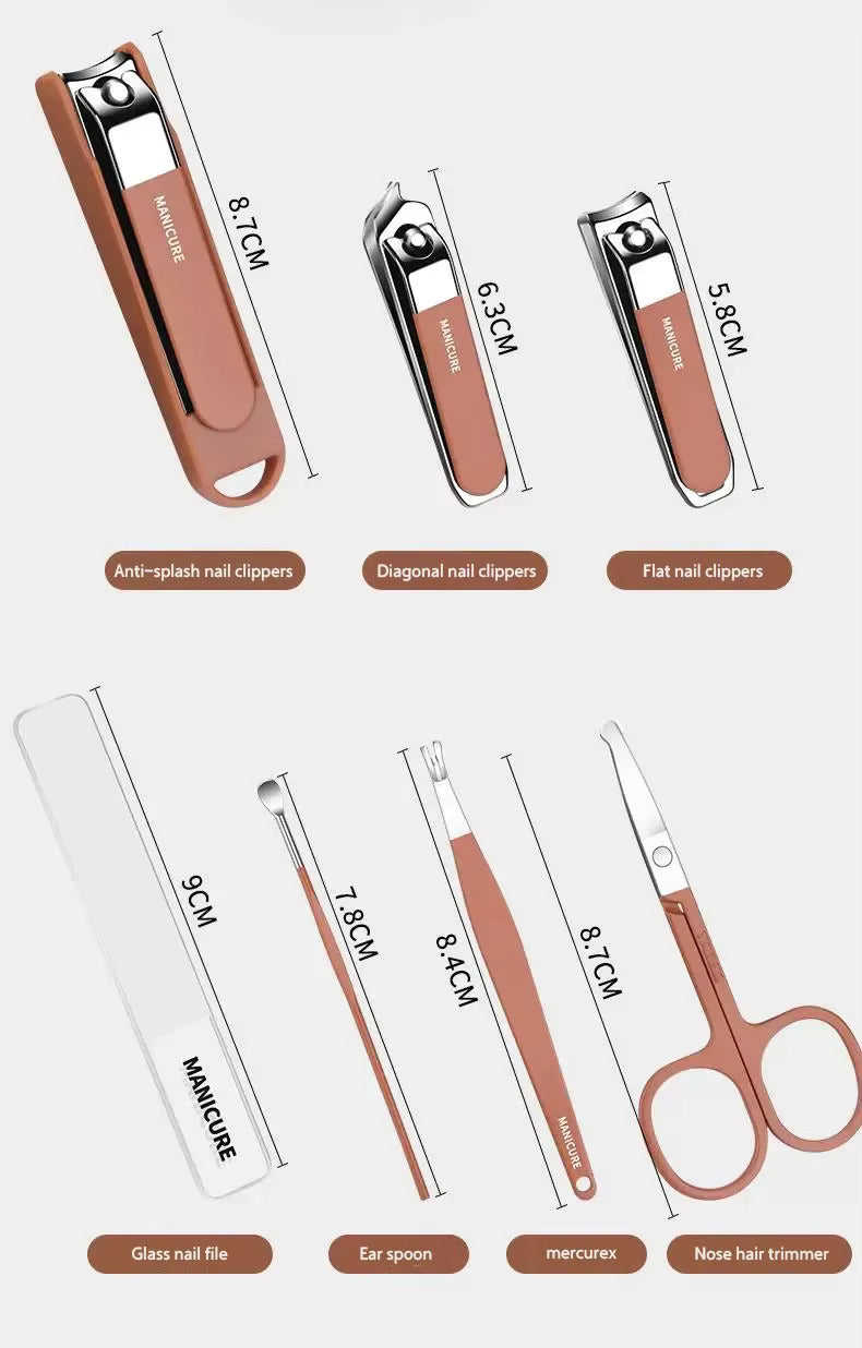 Healrize®🎁 Holiday Limited-Time Offer 💅 Anti-Splash Nail Clipper Set - 7 PCS Manicure Protection Tools 🛡️✨
