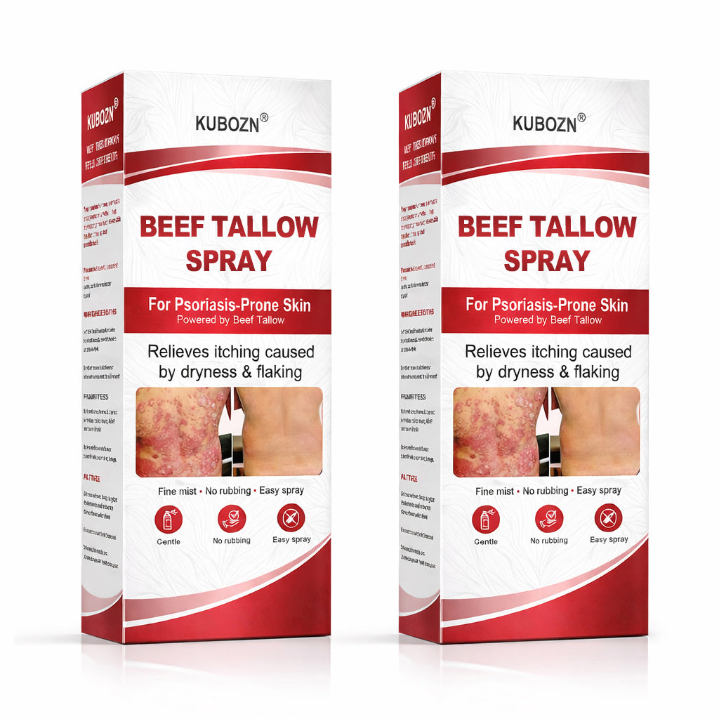 KUBOZN® Beef Tallow Spray — The No-Rub Relief for Psoriasis-Prone Skin✨