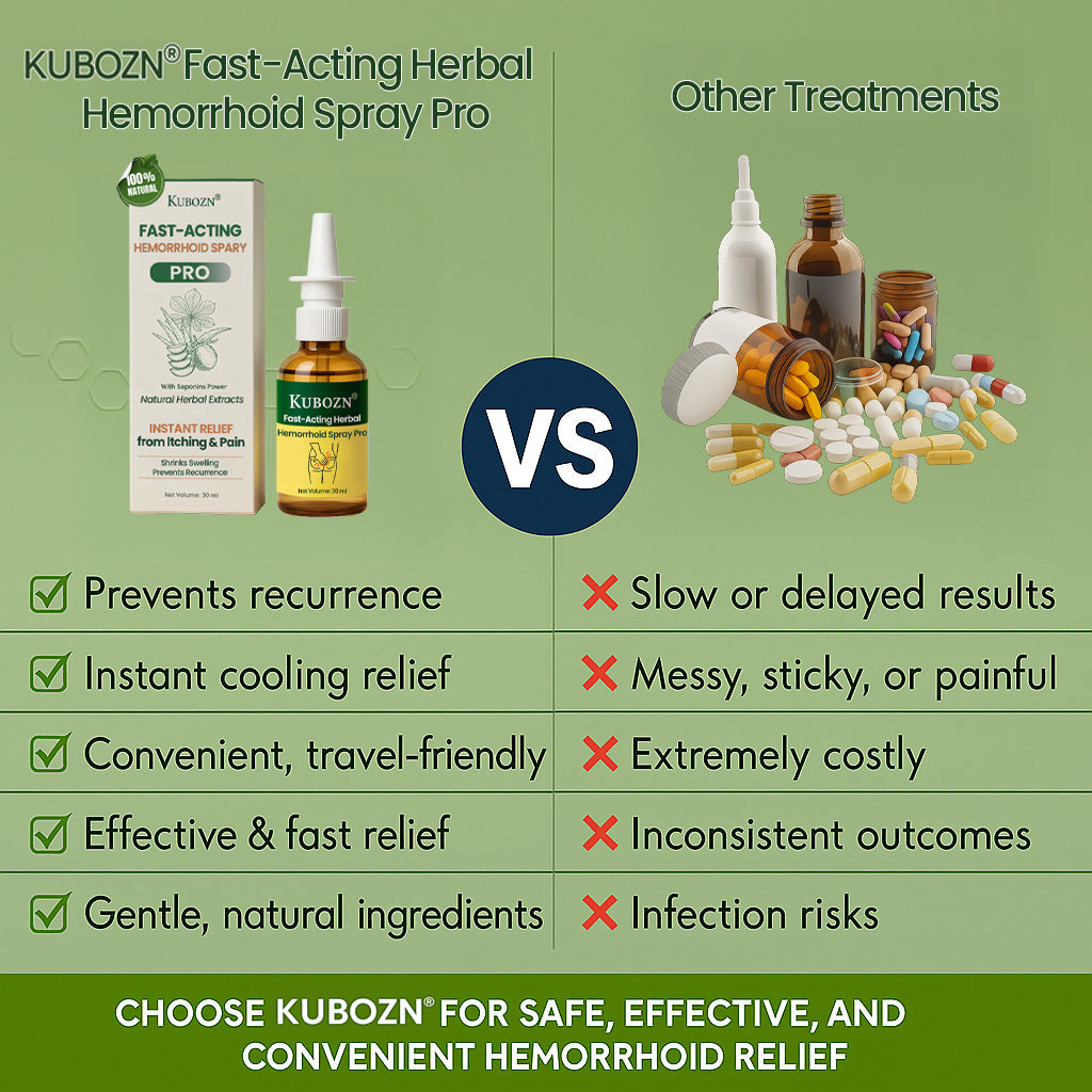 KUBOZN® Fast-Acting Herbal Hemorrhoid Spray Pro🩸(Stops Bleeding Instantly & Targets Internal/External Piles)
