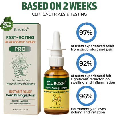 KUBOZN® Fast-Acting Herbal Hemorrhoid Spray Pro🩸(Stops Bleeding Instantly & Targets Internal/External Piles)